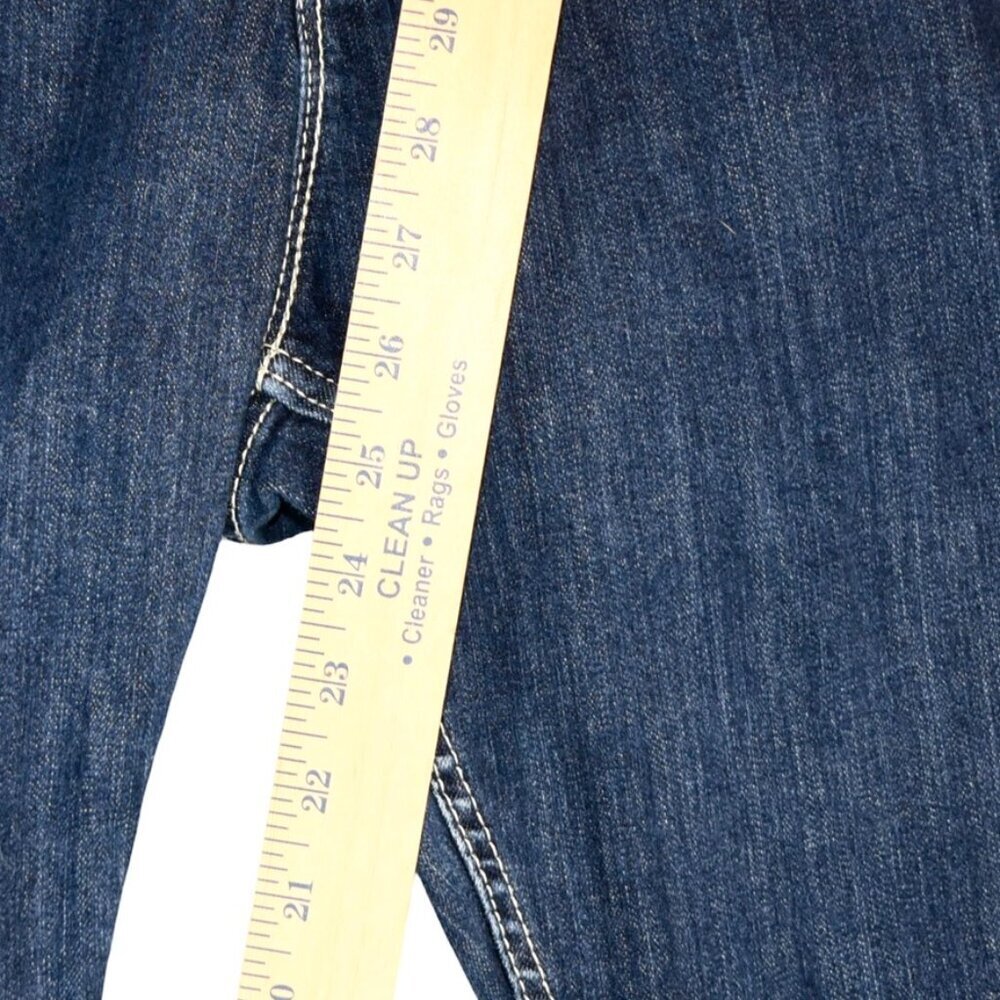Levi’s Mid Rise Skinny Jeans Size 22W Dark Wash Cropped Denim  *Hemmed Short* - Picture 5 of 8